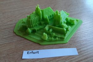Wydruk 3D z podpisem Erfurt